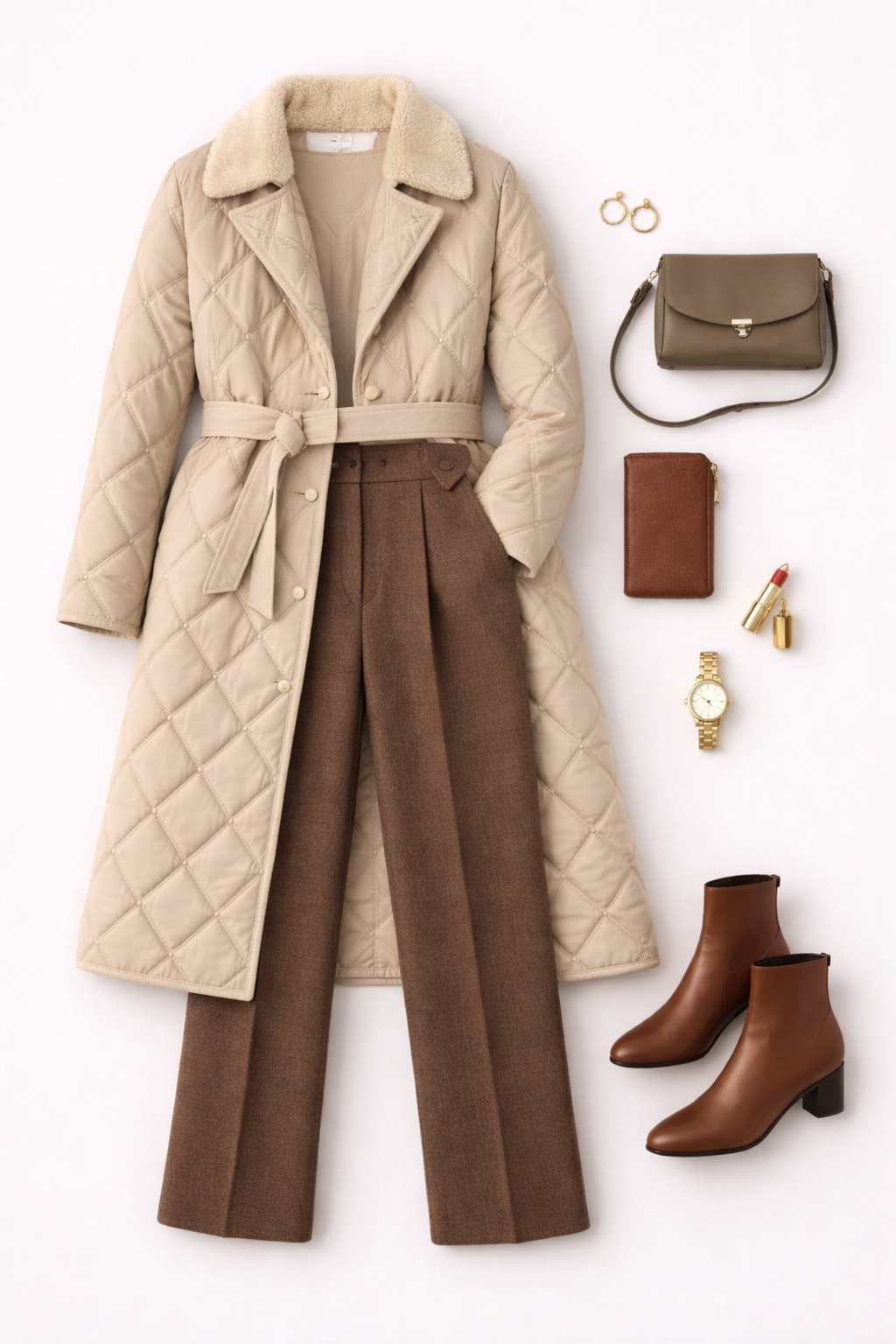 Curated outfit flatlay