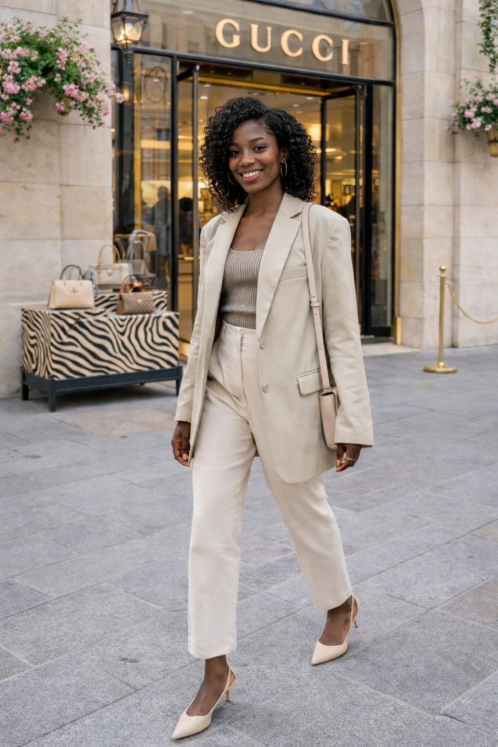 Model wearing styled outfit